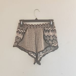High waisted tribal lounge shorts